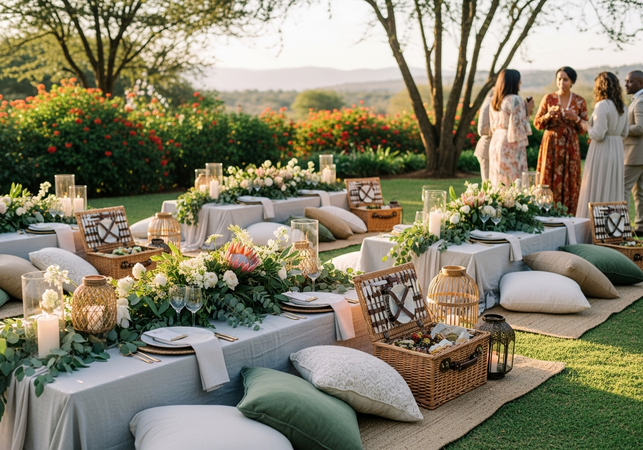 Adults Picnic event setup