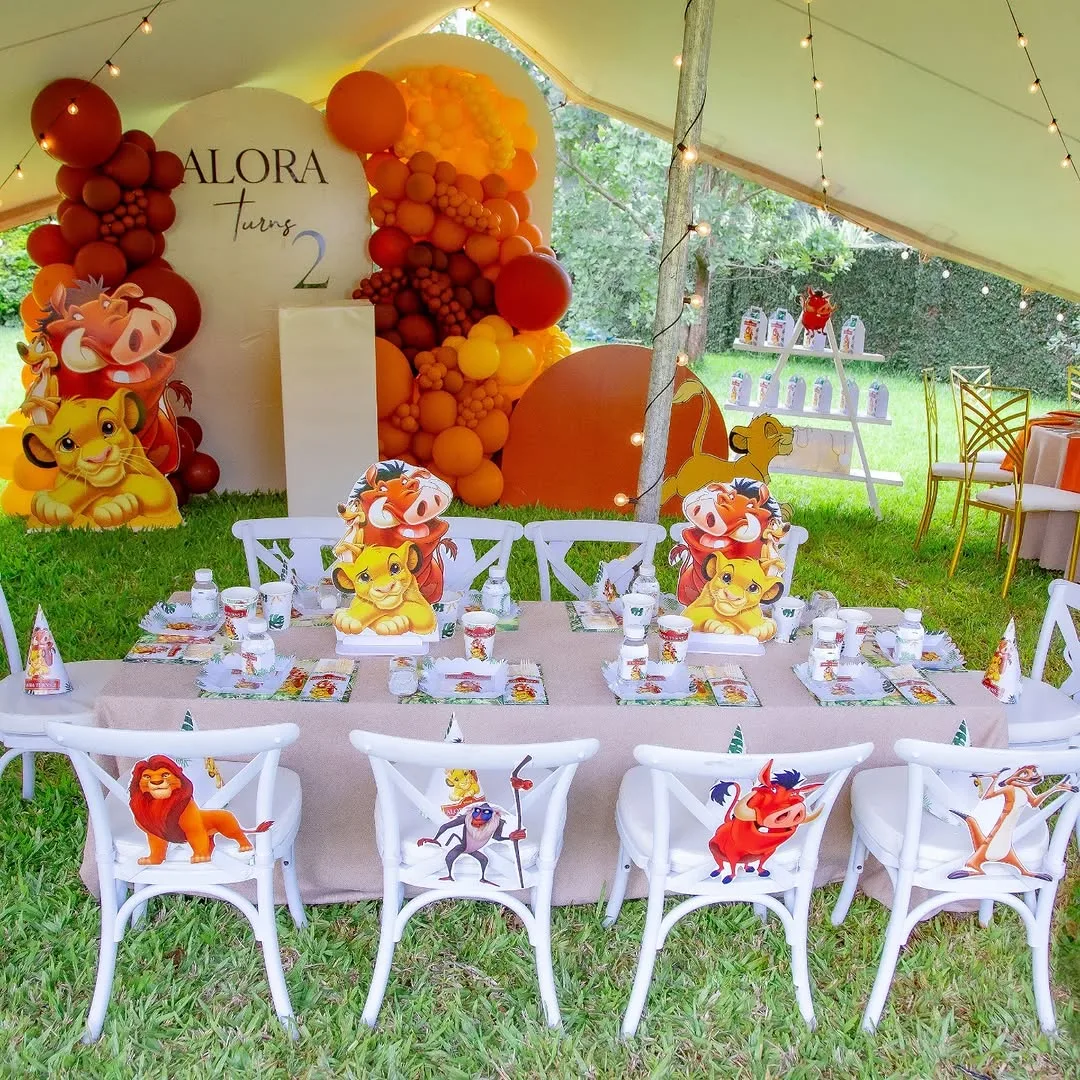Gold party setup