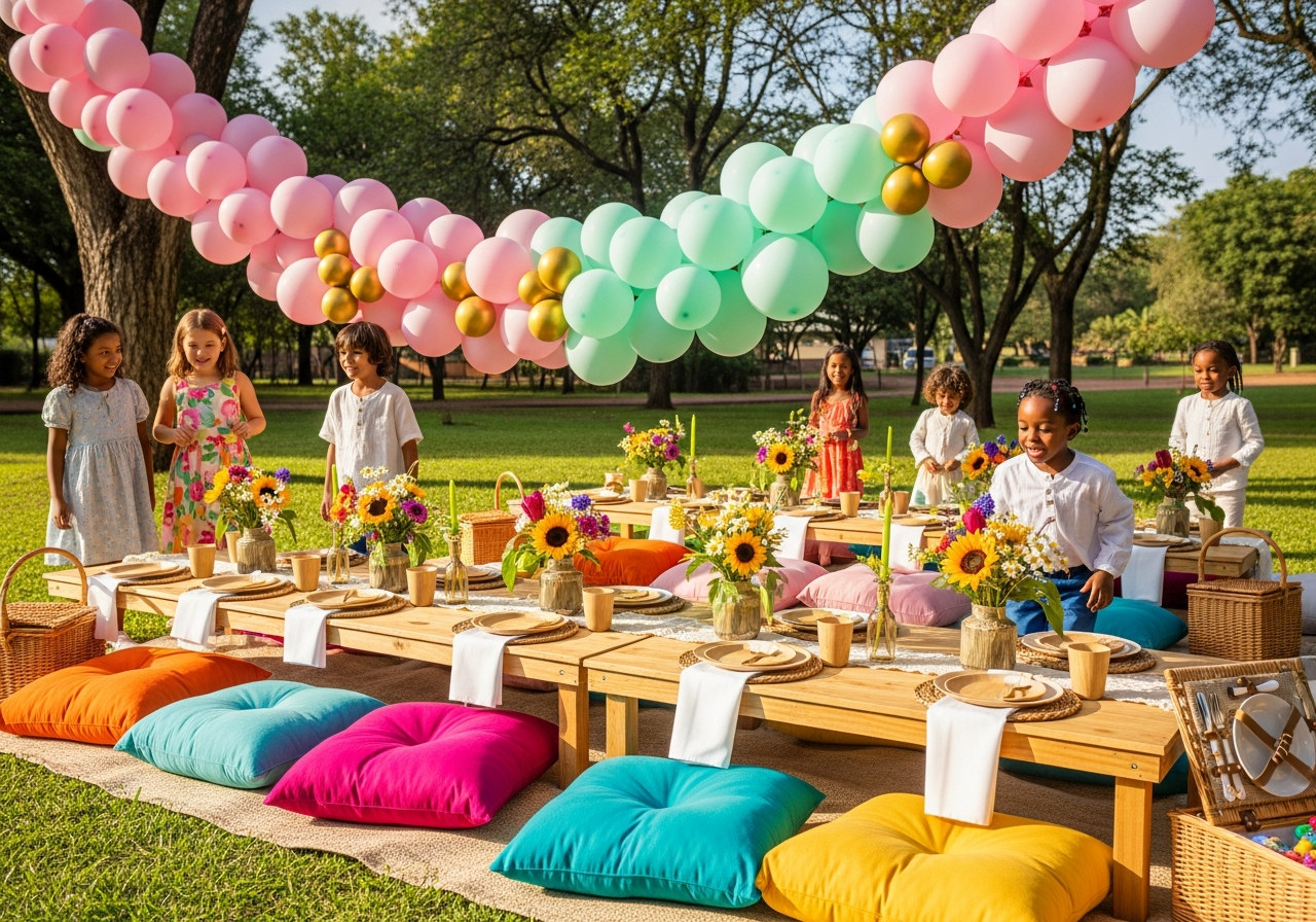Kids Picnic party setup