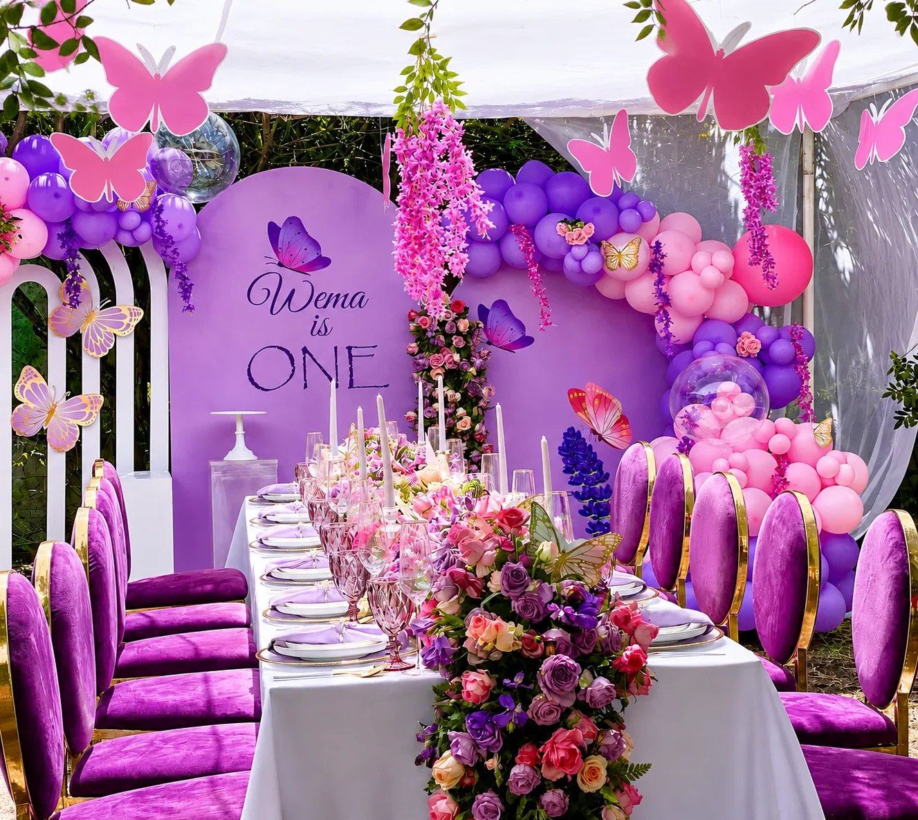 Platinum party setup