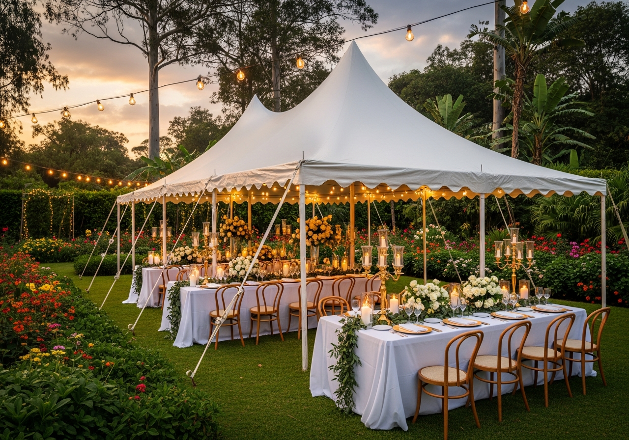 Intimate garden tent hire for 15 guests Nairobi