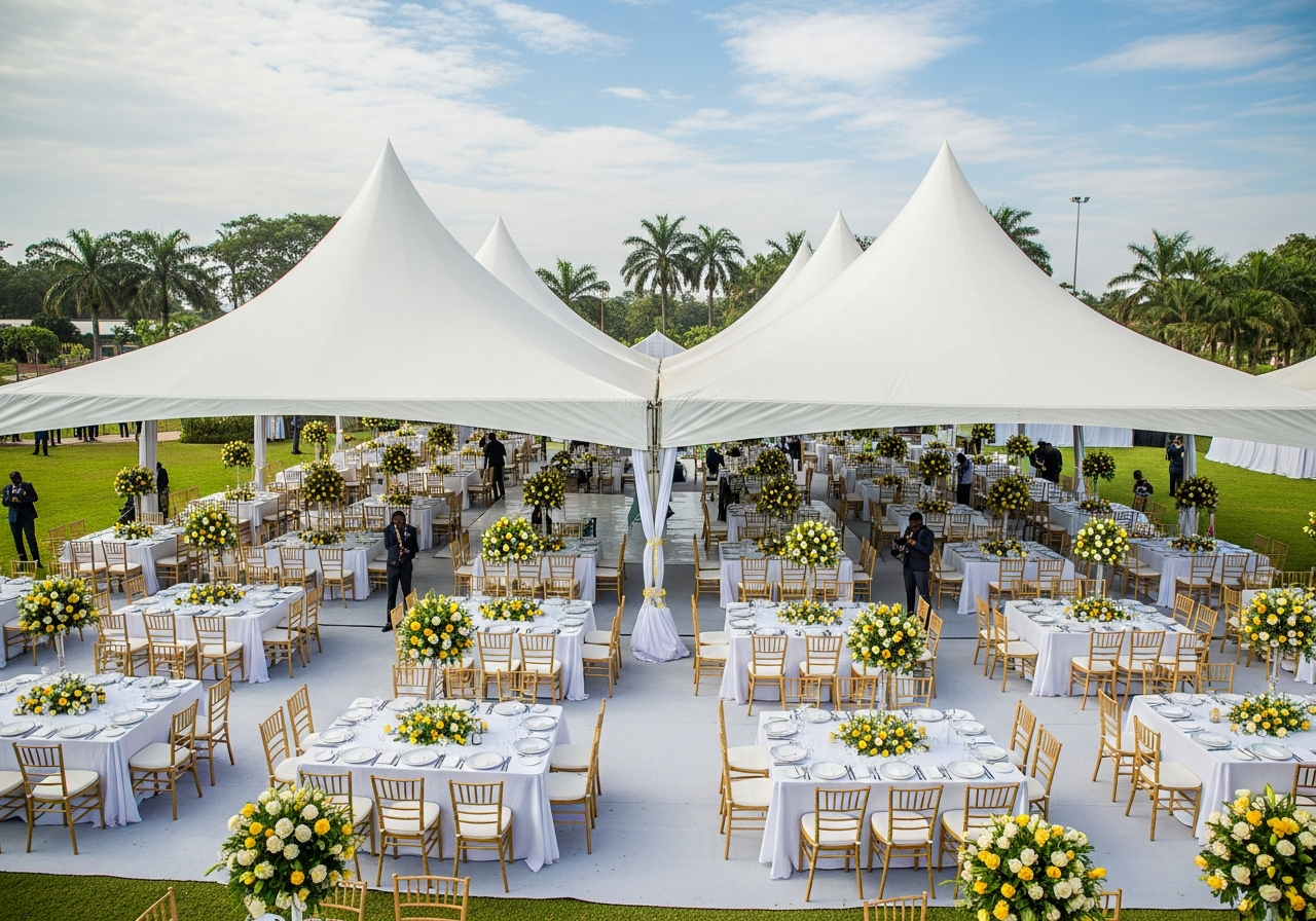 Grand celebration tent for 200 guests Nairobi