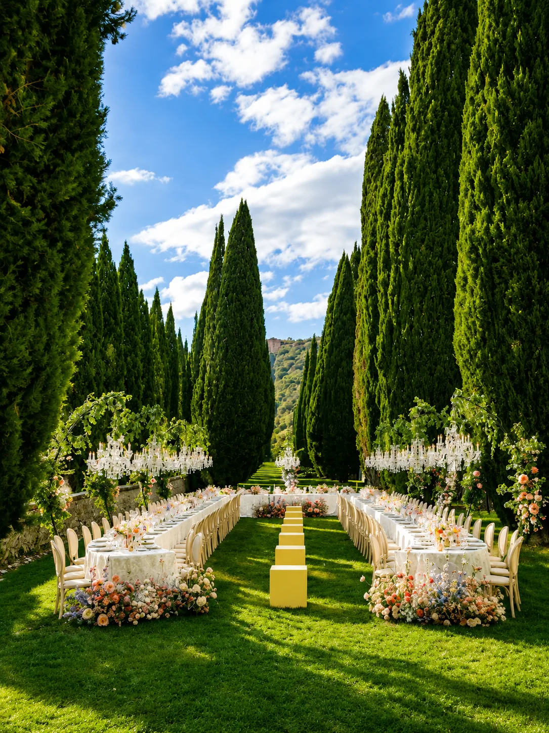 Platinum Wedding ceremony setup