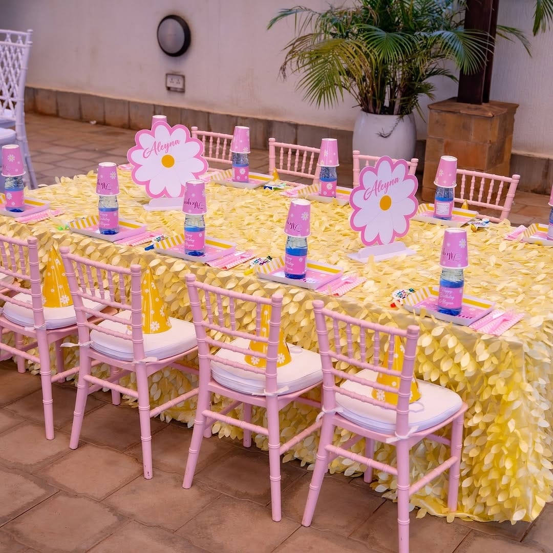 Princess and safari themed kids birthday party decoration setup in Nairobi — party hire by Amazing Theme Party Planners Kenya