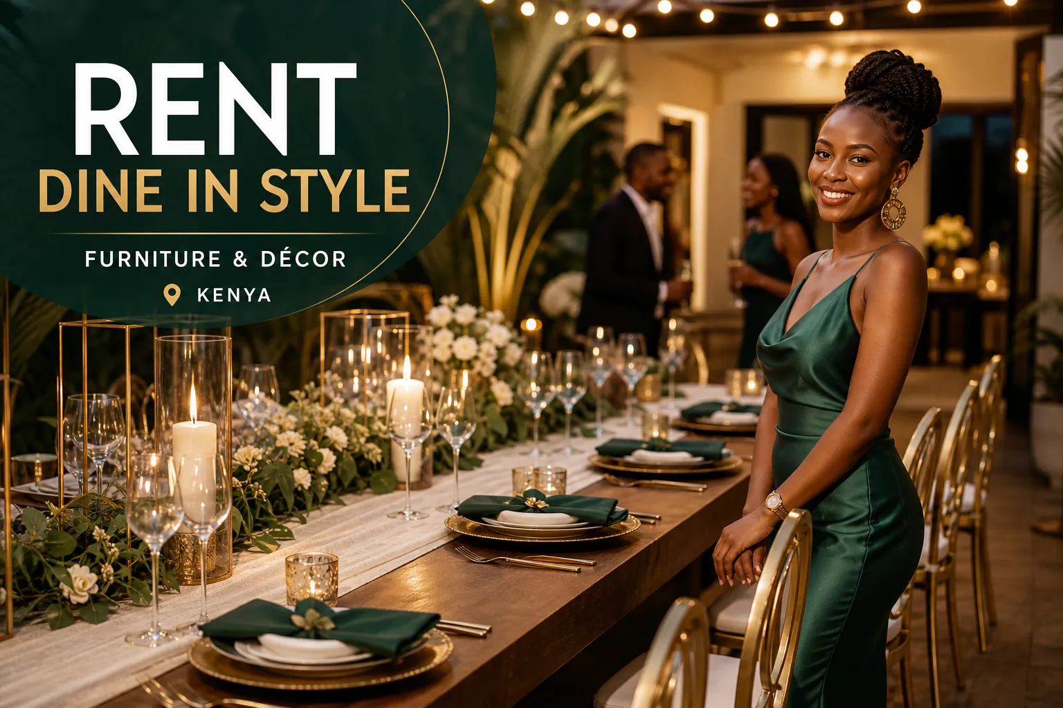 Where to Rent Dinner Party Furniture & Décor in Kenya
