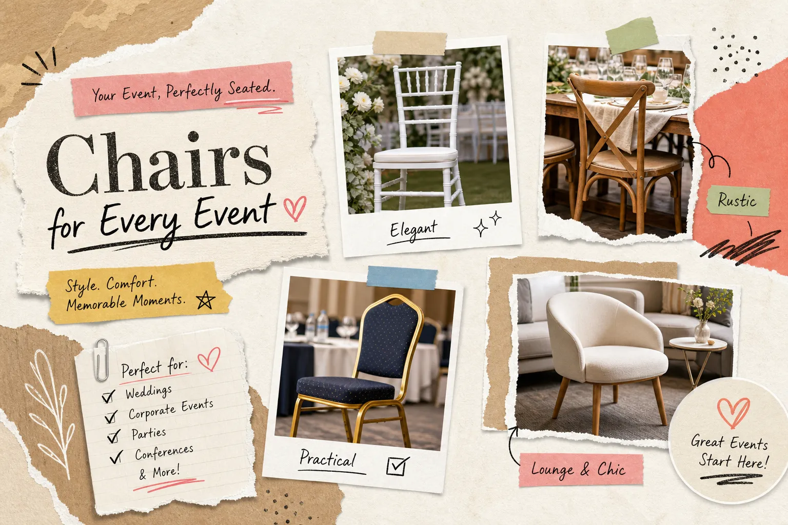 All Types of Chairs for Hire: The Complete Event Guide