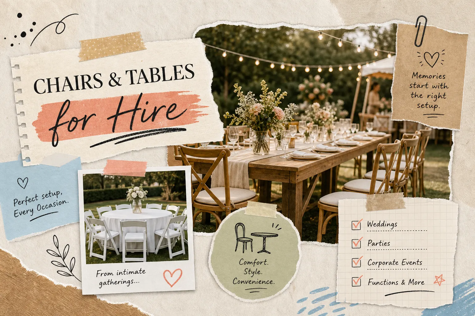 Everything You Need to Know About Chairs and Tables for Hire