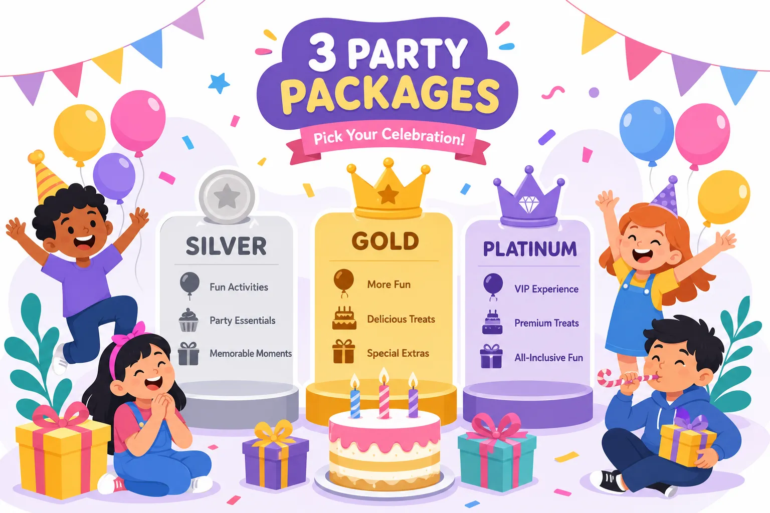 Birthday Party Packages Nairobi: Silver, Gold & Platinum