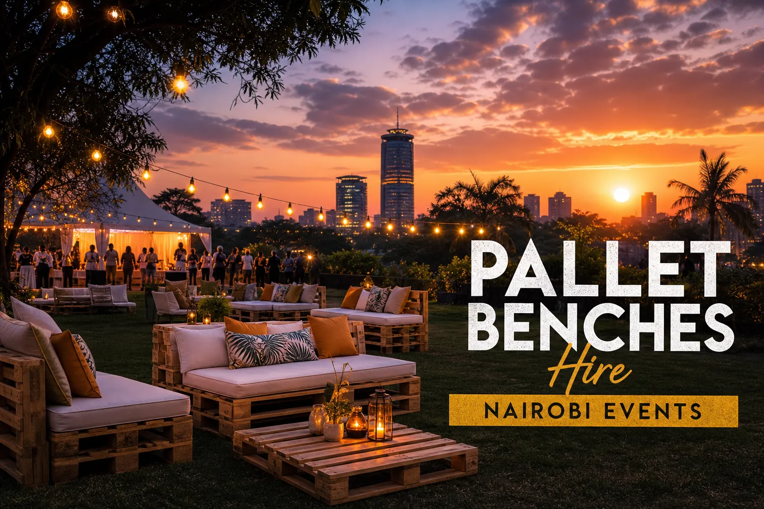 Pallet Benches Hire for Outdoor Events in Nairobi