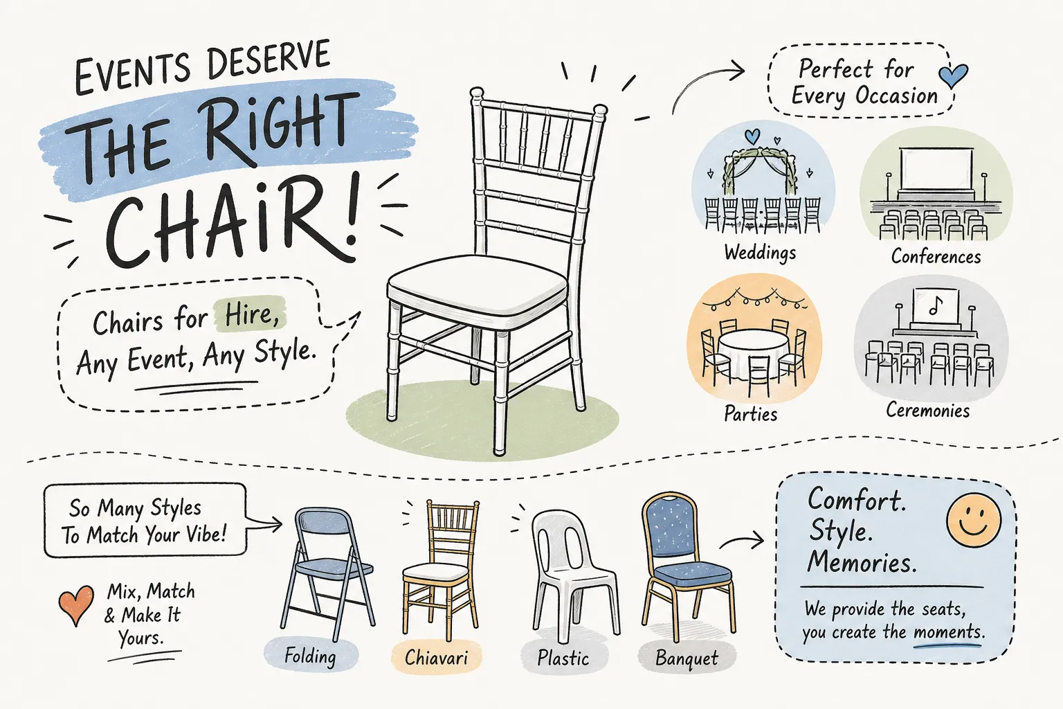 The Complete Guide to Chairs for Hire for Any Event