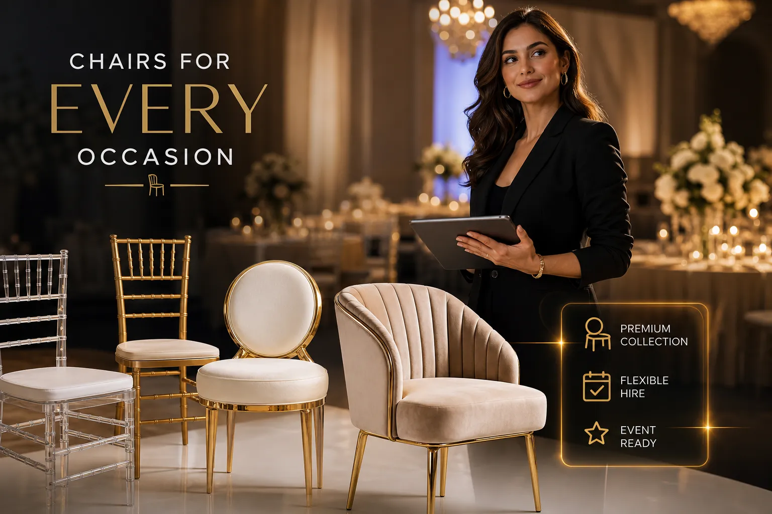 Luxury Chairs for Hire: The Complete Event Guide