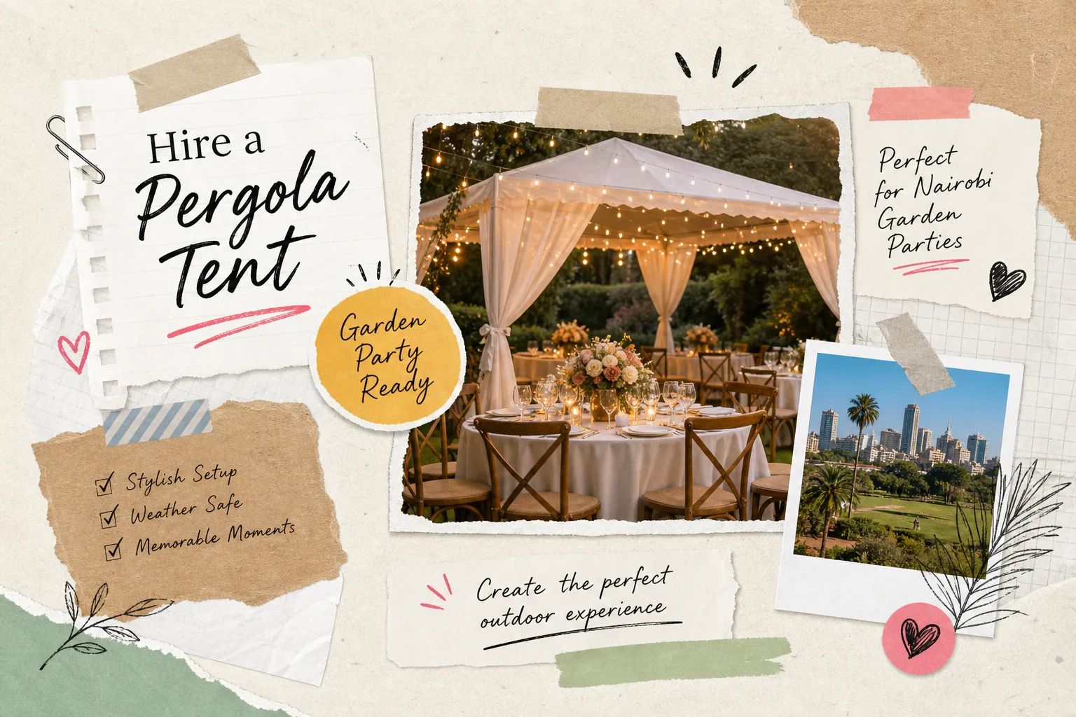 How to hire a pergola tent for a Nairobi garden party