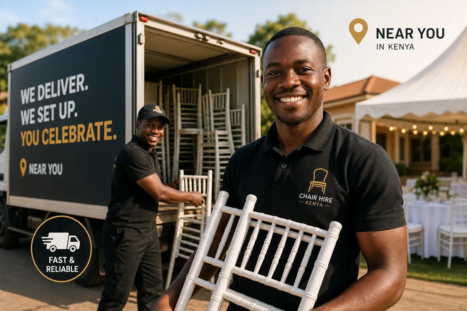 Who delivers and sets up hired chairs near you in Kenya