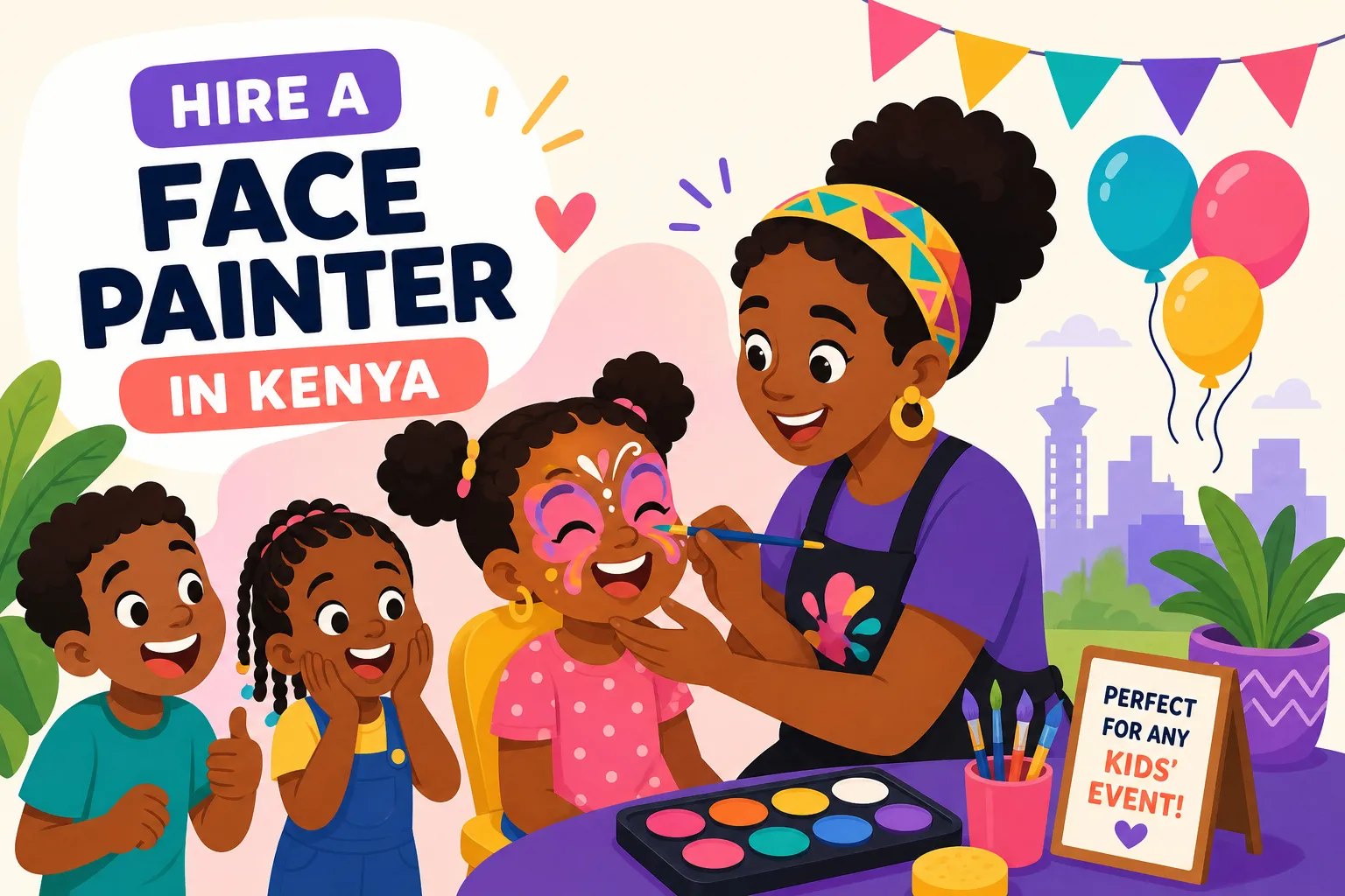 How to Hire a Face Painter in Kenya for Any Kids' Event