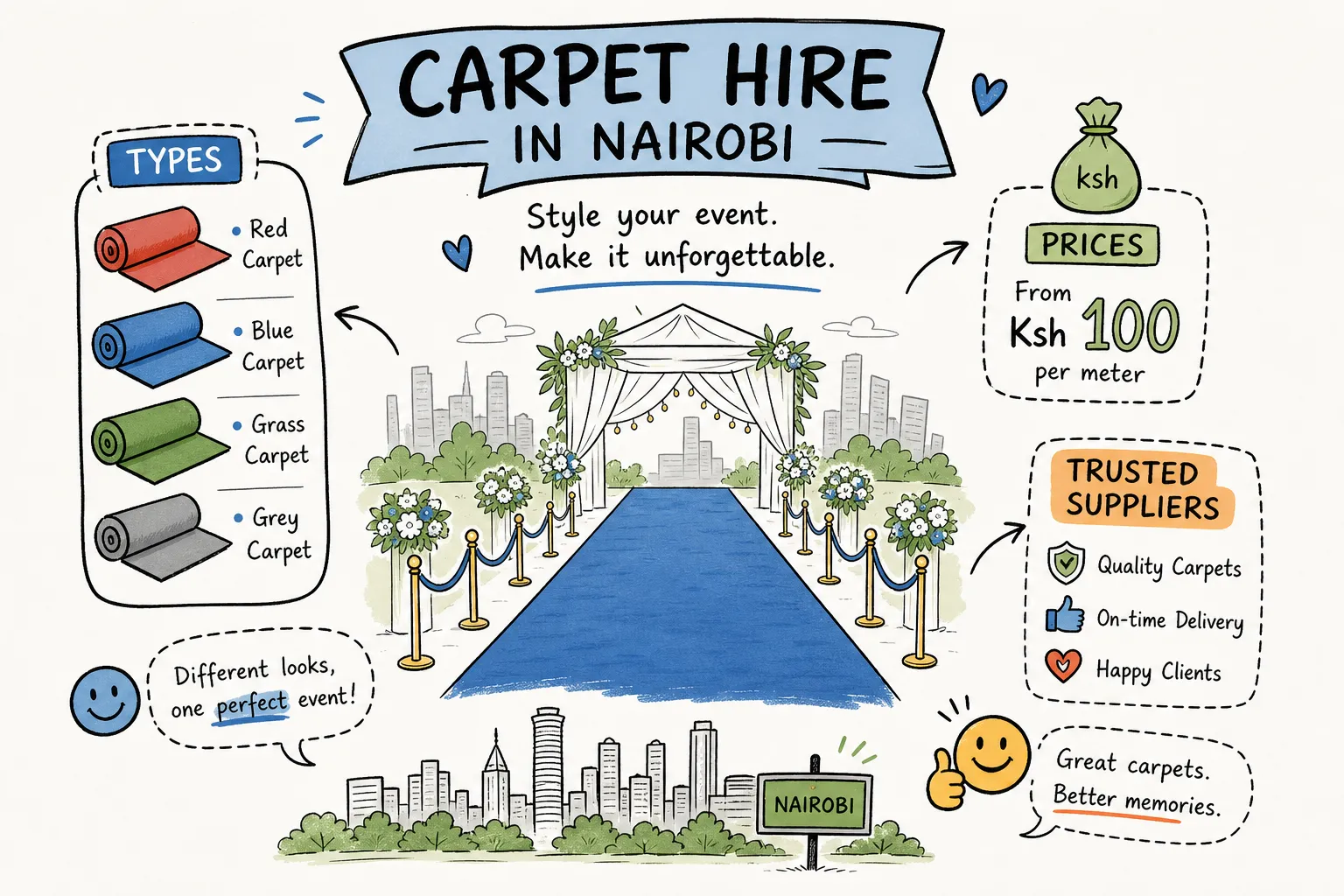 Carpet hire in Nairobi: types, prices and trusted suppliers
