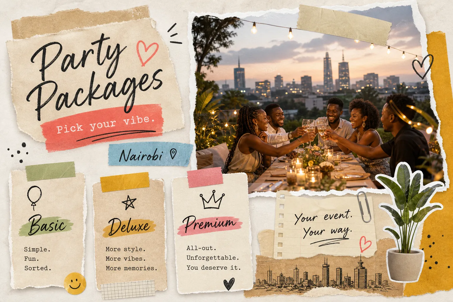 Party packages in Nairobi: Which tier fits your event?