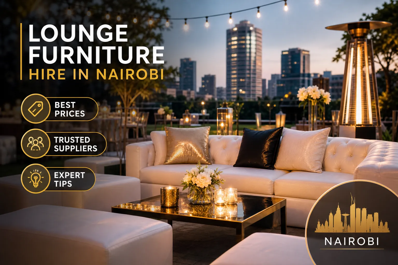 Lounge furniture hire in Nairobi: prices, suppliers & tips
