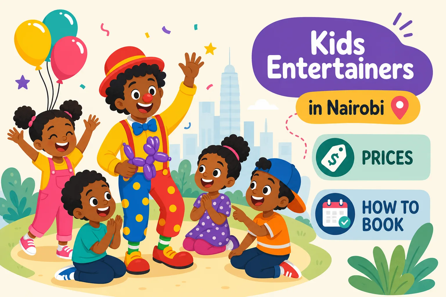 Kids entertainer hire in Nairobi: prices & how to book
