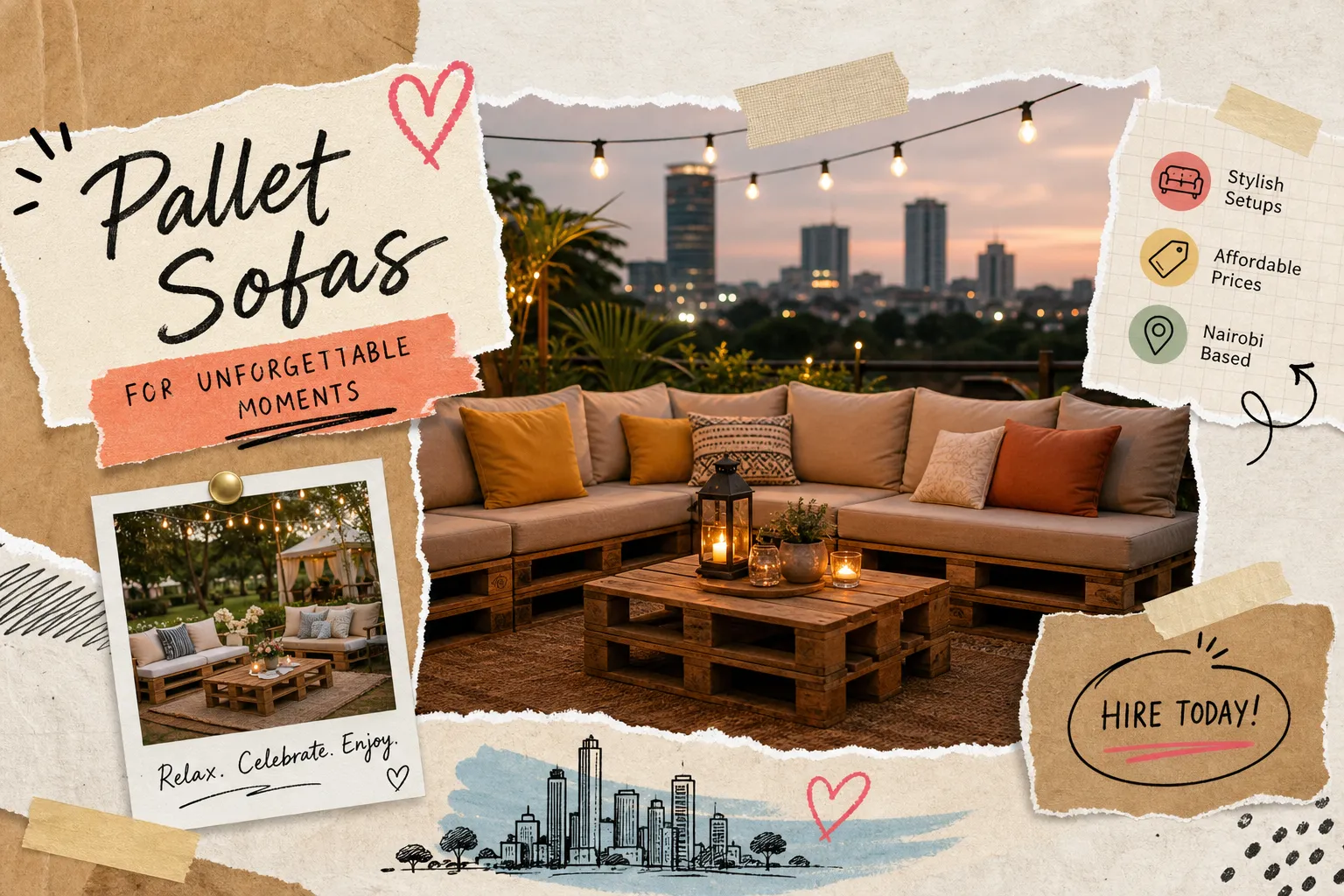 Outdoor Pallet Sofa Hire in Nairobi: Prices & Top Providers