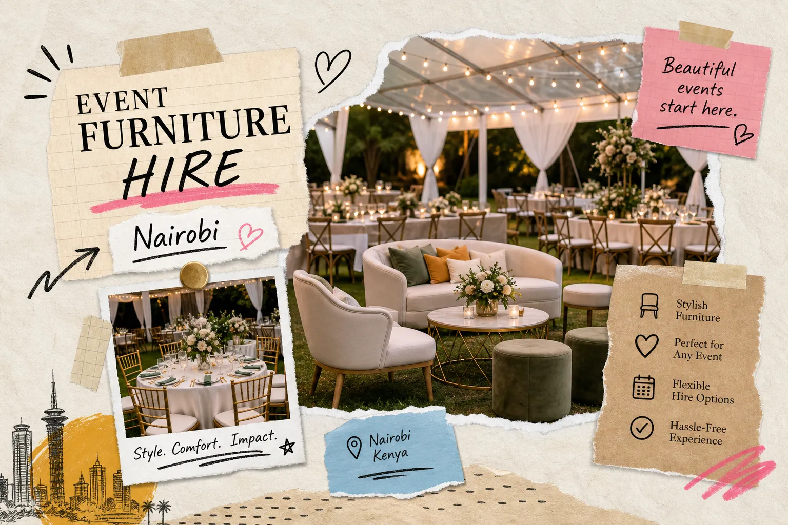Event furniture hire in Nairobi: what you need to know