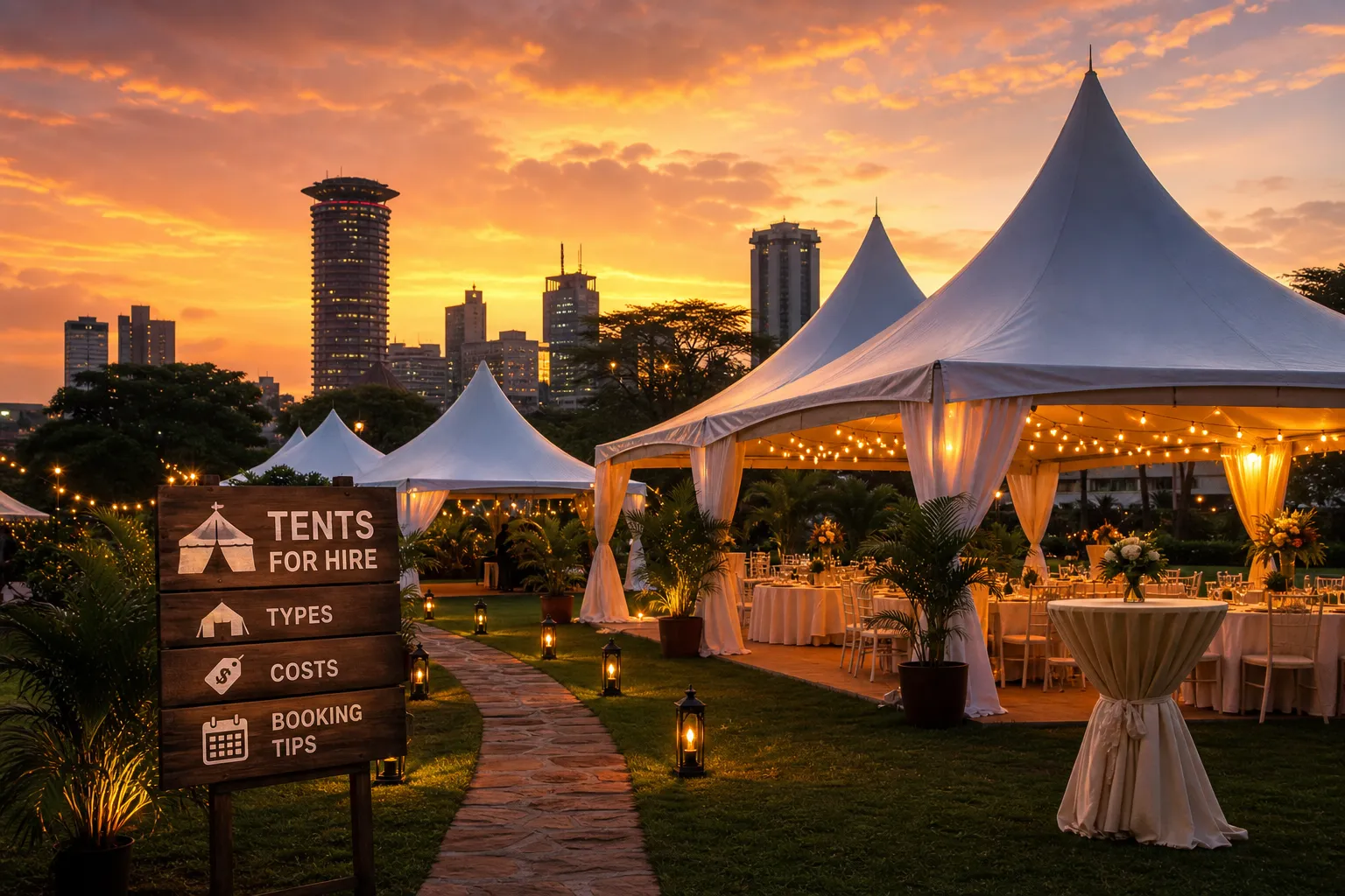 Tents for hire in Nairobi: types, costs and booking tips