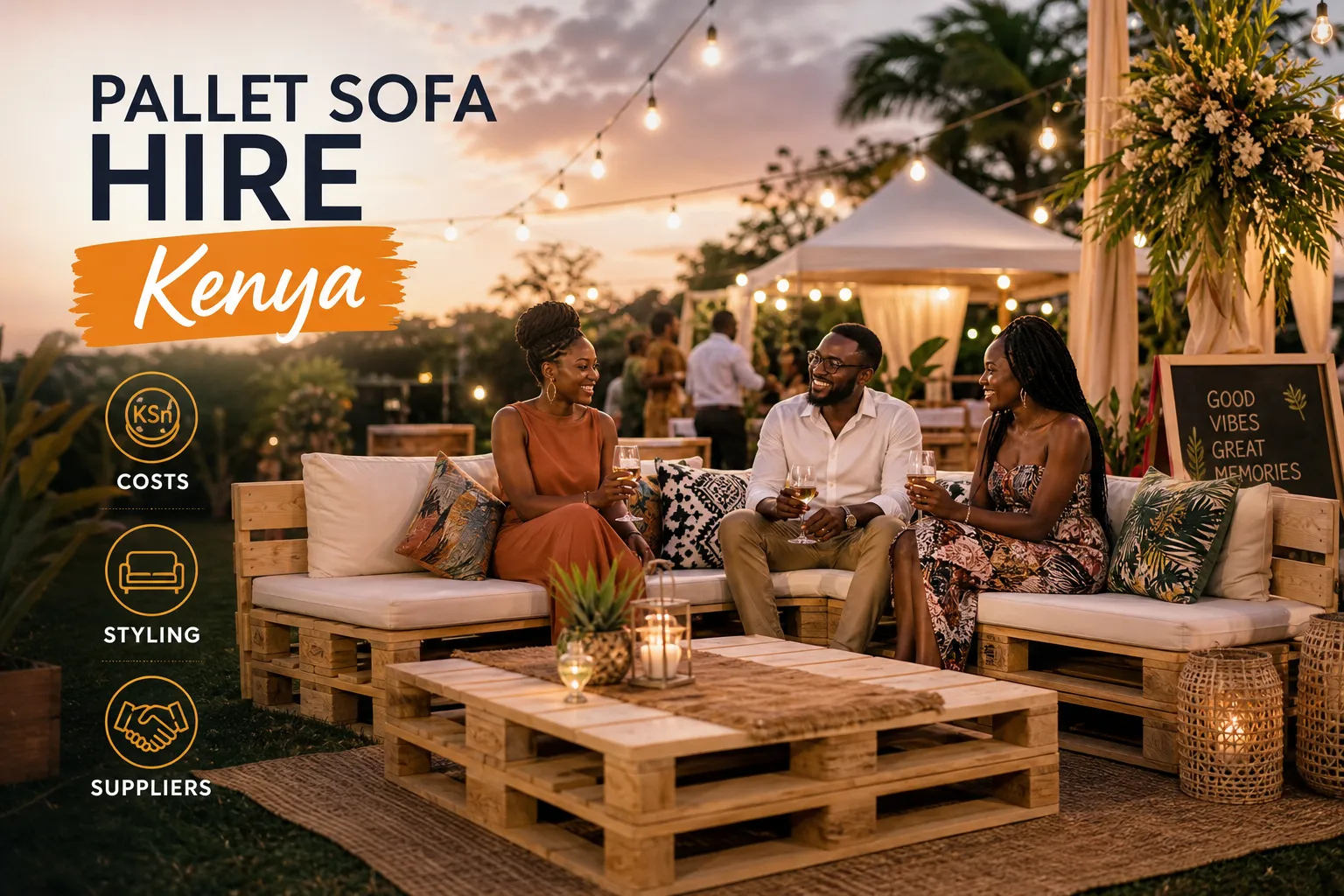 Pallet sofa hire in Kenya: costs, styling and suppliers
