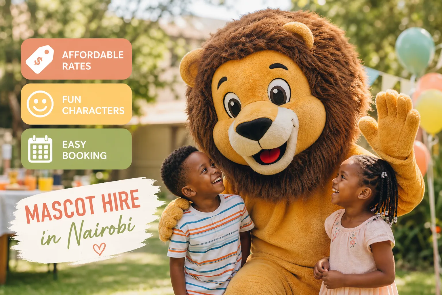 Mascot hire in Nairobi: costs, characters and how to book
