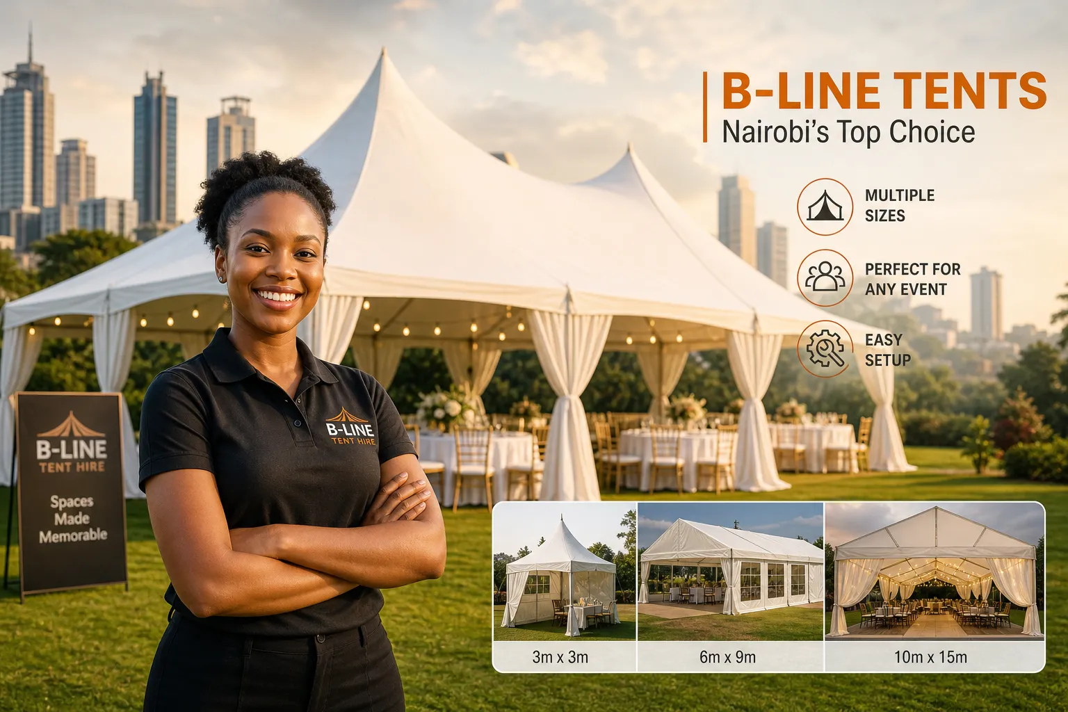 B-Line Tent Hire in Nairobi: Sizes, Uses & Setup Guide