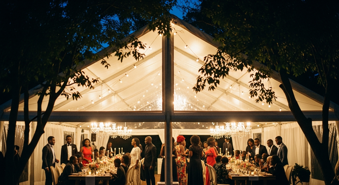 Marquee Tent Evening Event — Amazing Theme Party Planners Nairobi