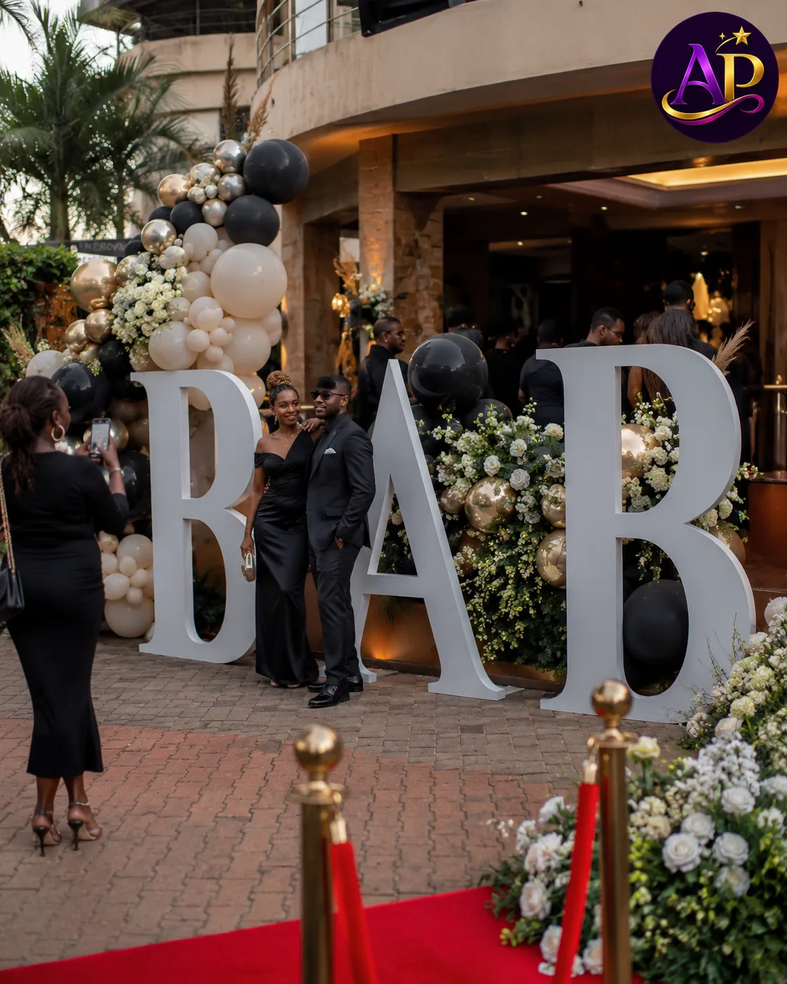 2D Giant Letter Hire Nairobi display at a luxury event with custom event décor.