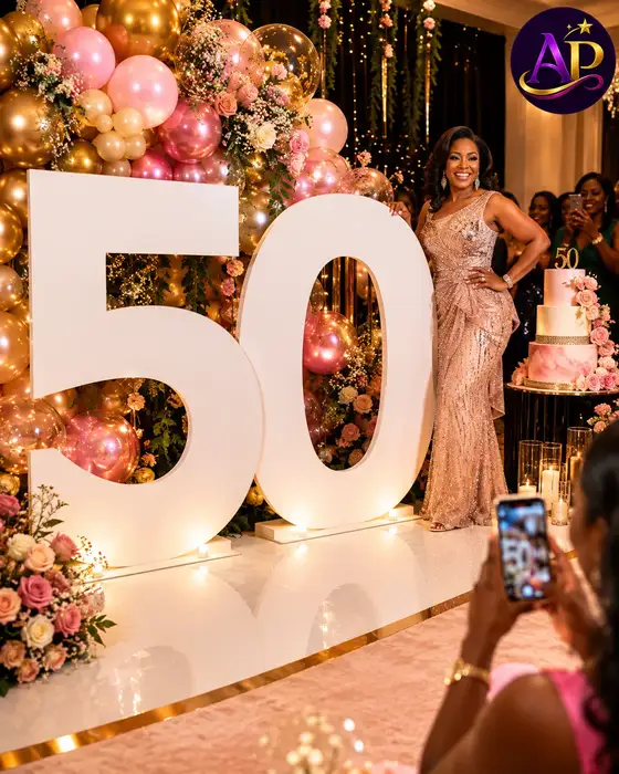 2D Giant Number Hire Nairobi display at a luxury milestone birthday celebration.