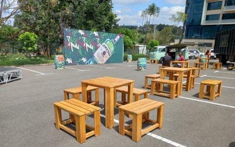 4-Seater Cyprus Wood Picnic Table Set