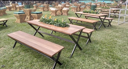 8-Seater Wooden Picnic Bench Set