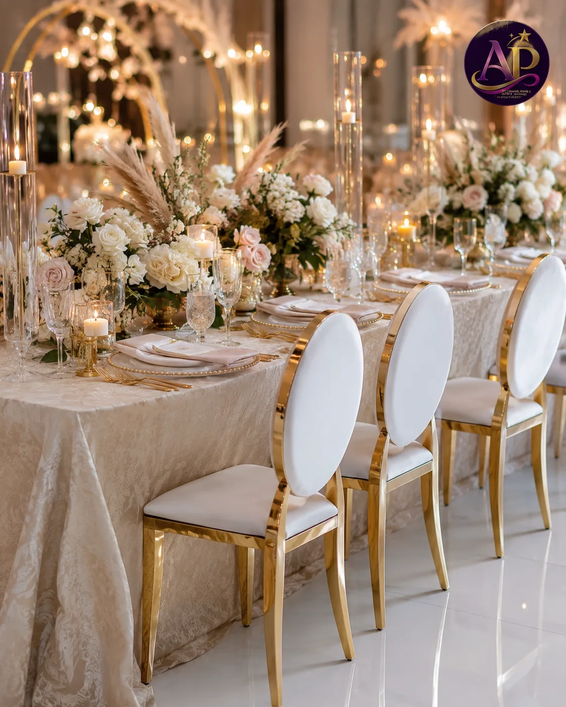 Aria Chair Hire Nairobi luxury event seating setup for weddings and parties.