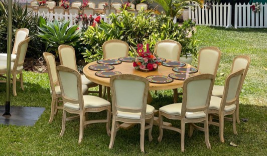 Armless Louis Curved-Back Dining Chair