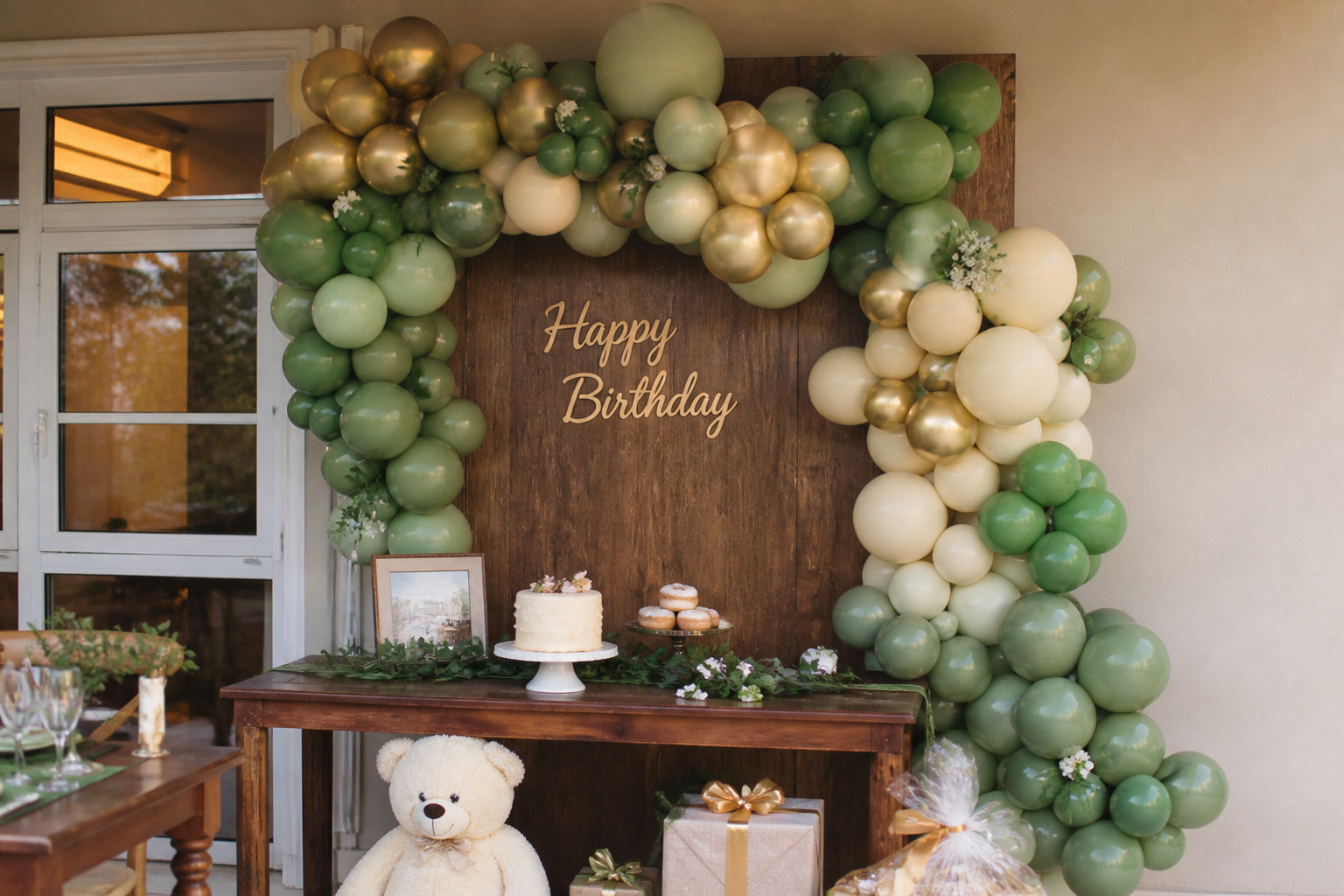 balloon garland hire Nairobi organic event backdrop decoration