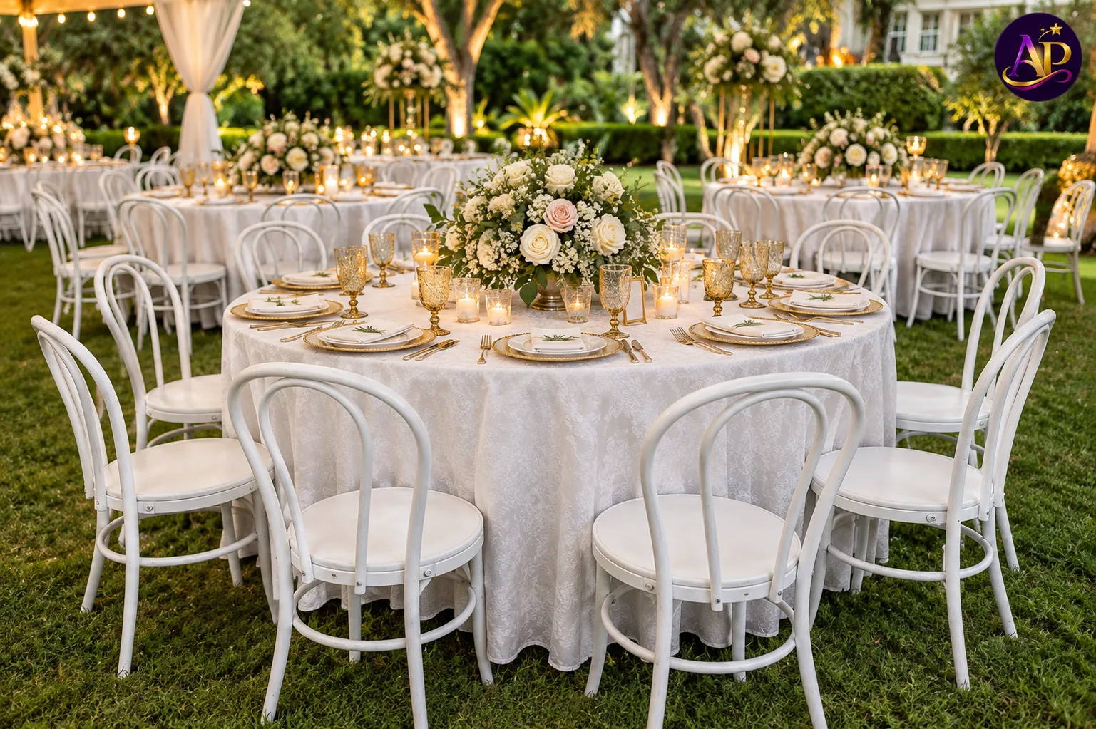Elegant Bentwood Chair hire for luxury wedding receptions and premium events across Nairobi