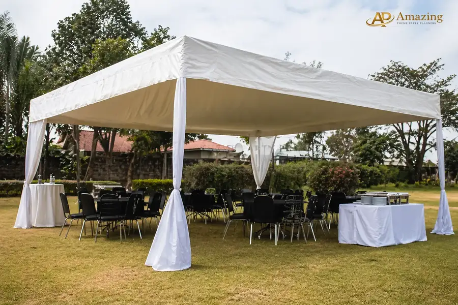 6x6m canopy tent by Amazing Theme Party Planners Nairobi outdoor event setup
