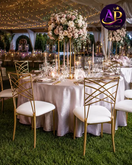Chameleon Chair Hire Nairobi luxury event seating setup for weddings and parties.