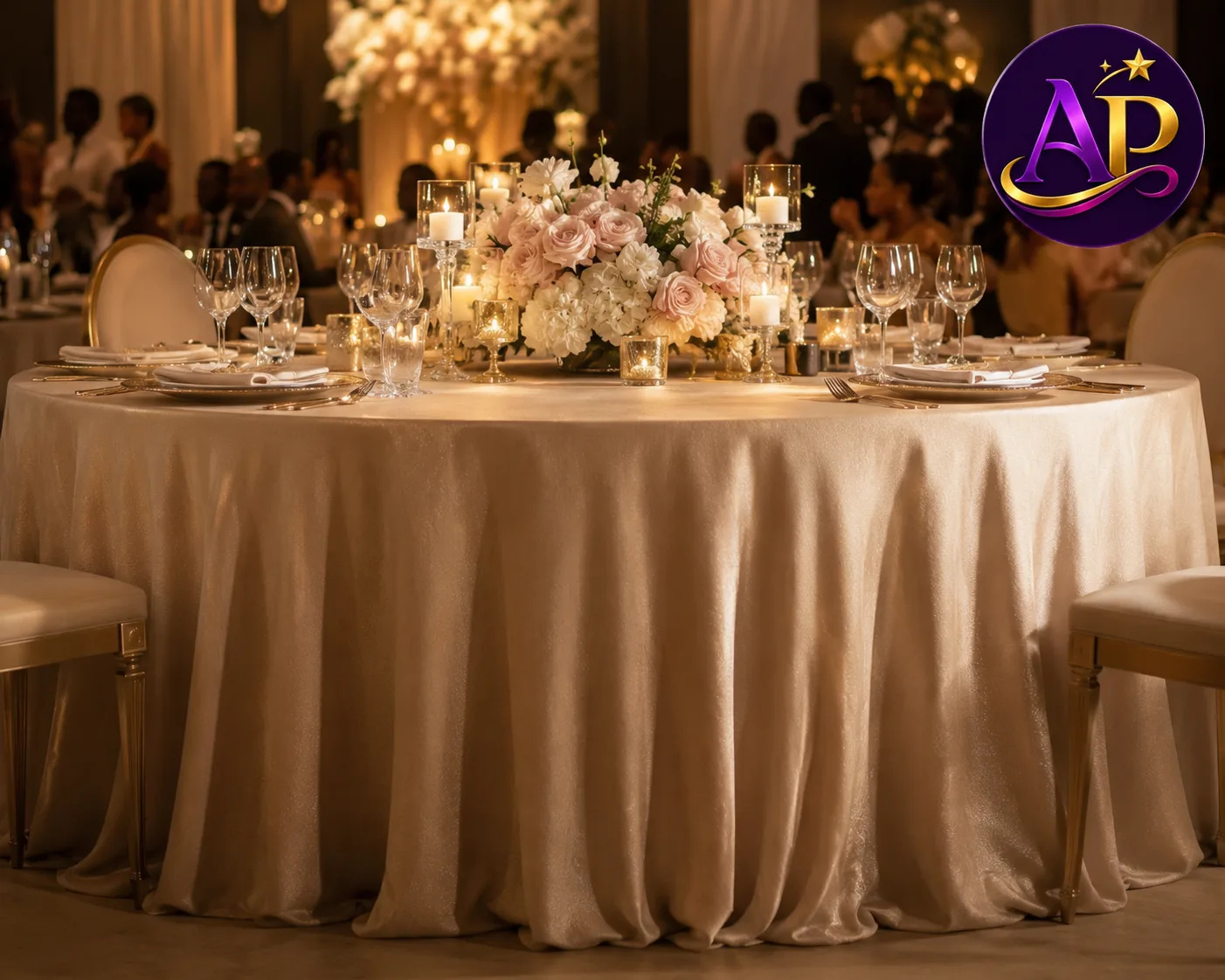 Champagne Table Linen Hire