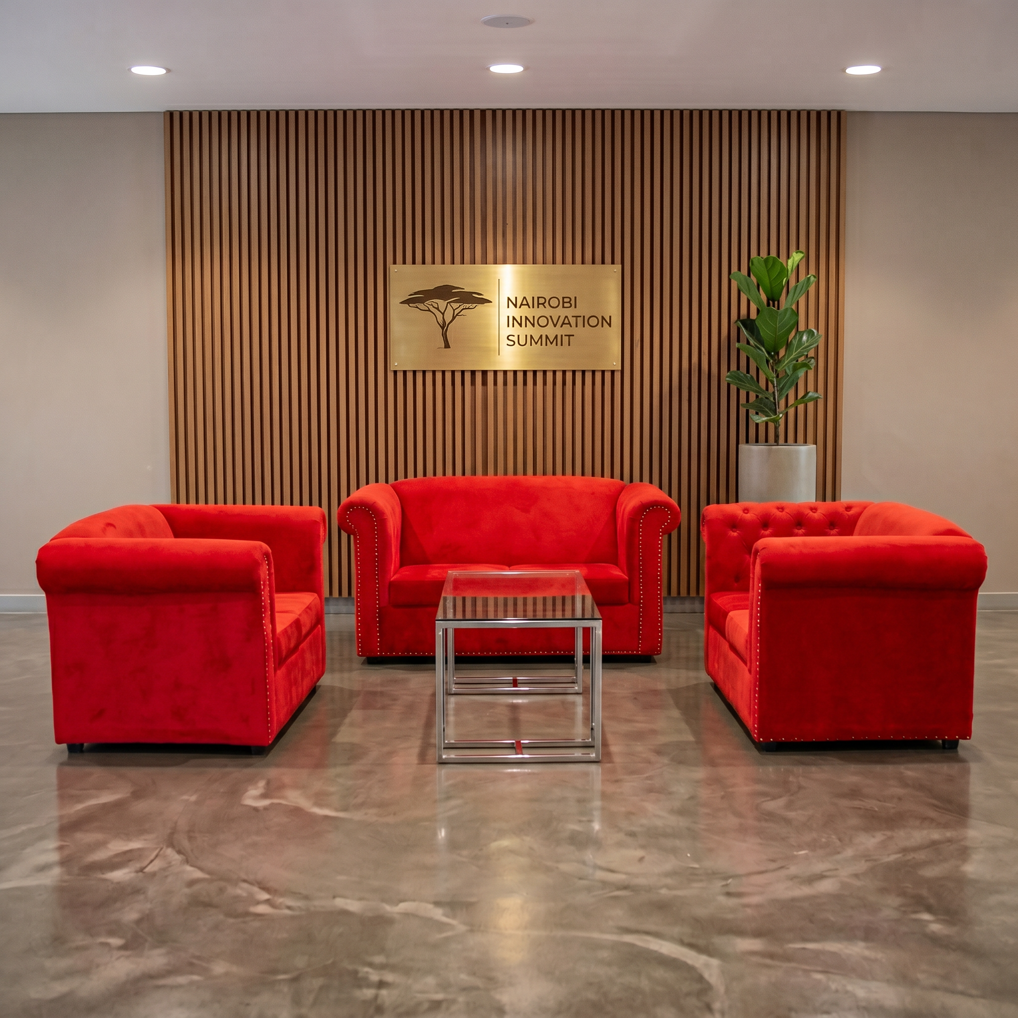Crimson Red Velvet Two-Seater Sofa