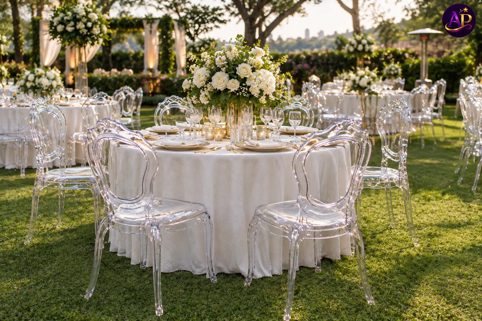 Crystal Clear Ghost Chair hire for elegant weddings and premium events across Nairobi