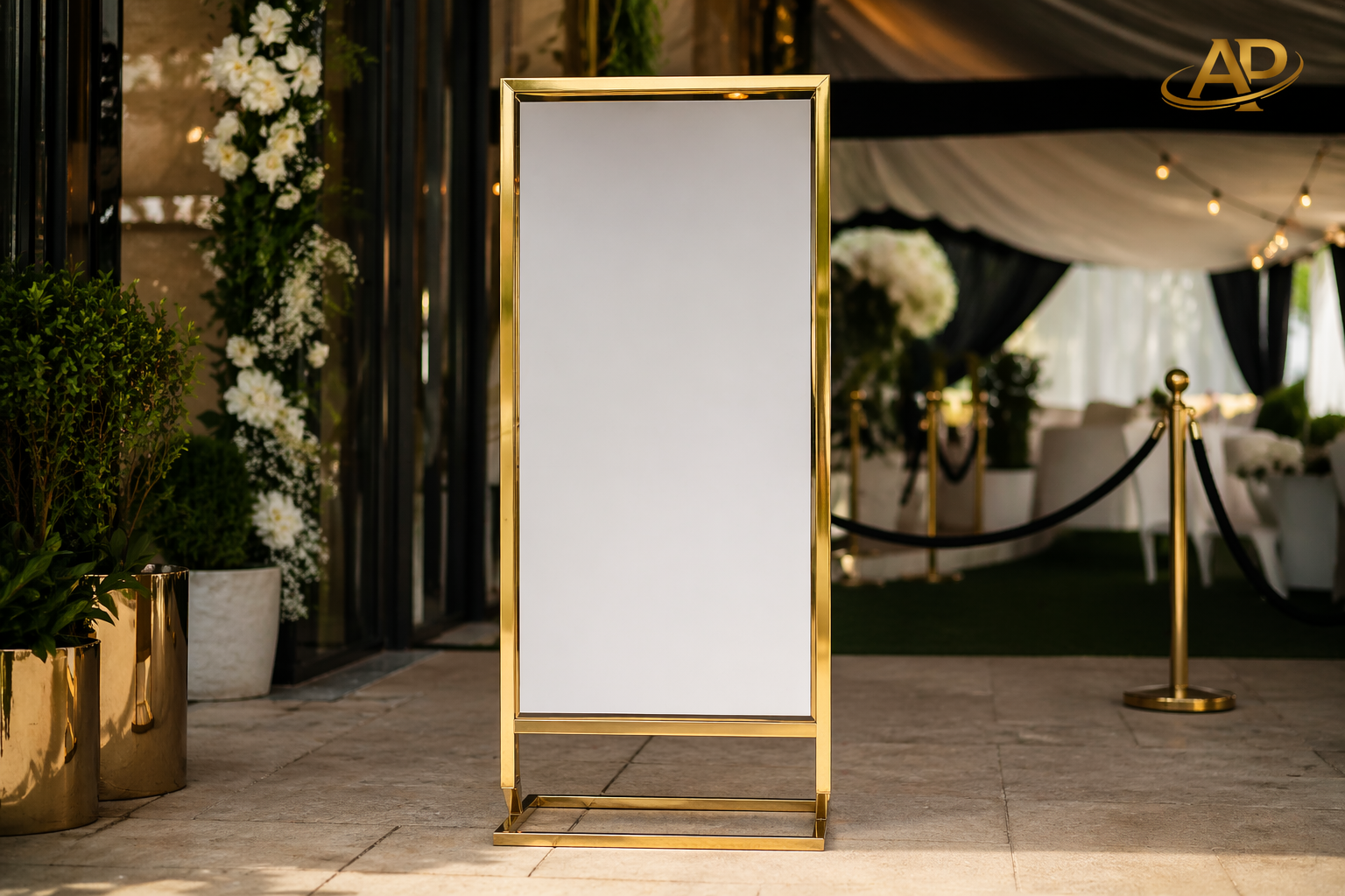 Gold Brand Display Stand