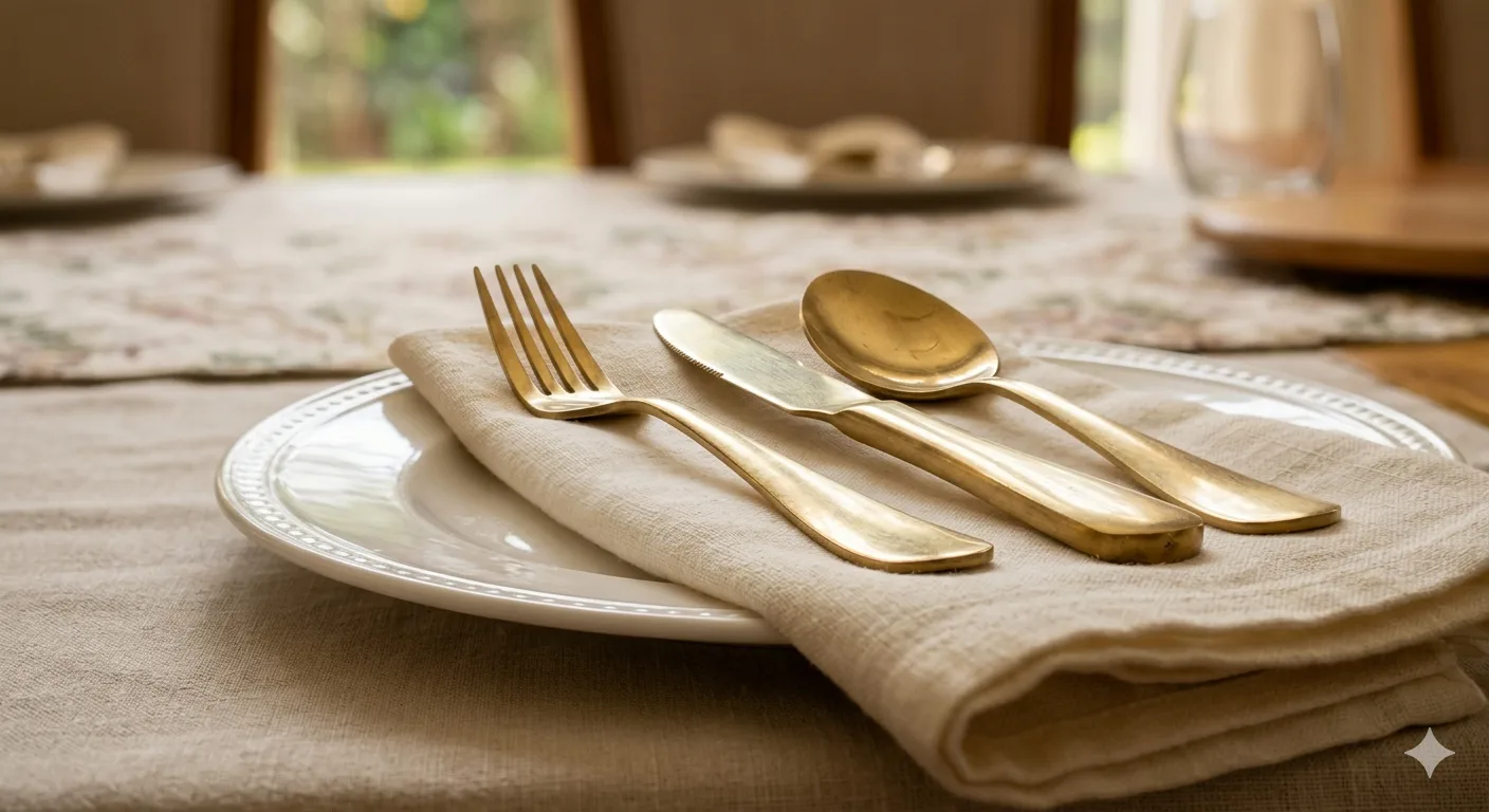 gold cutlery hire Nairobi luxury wedding table setting