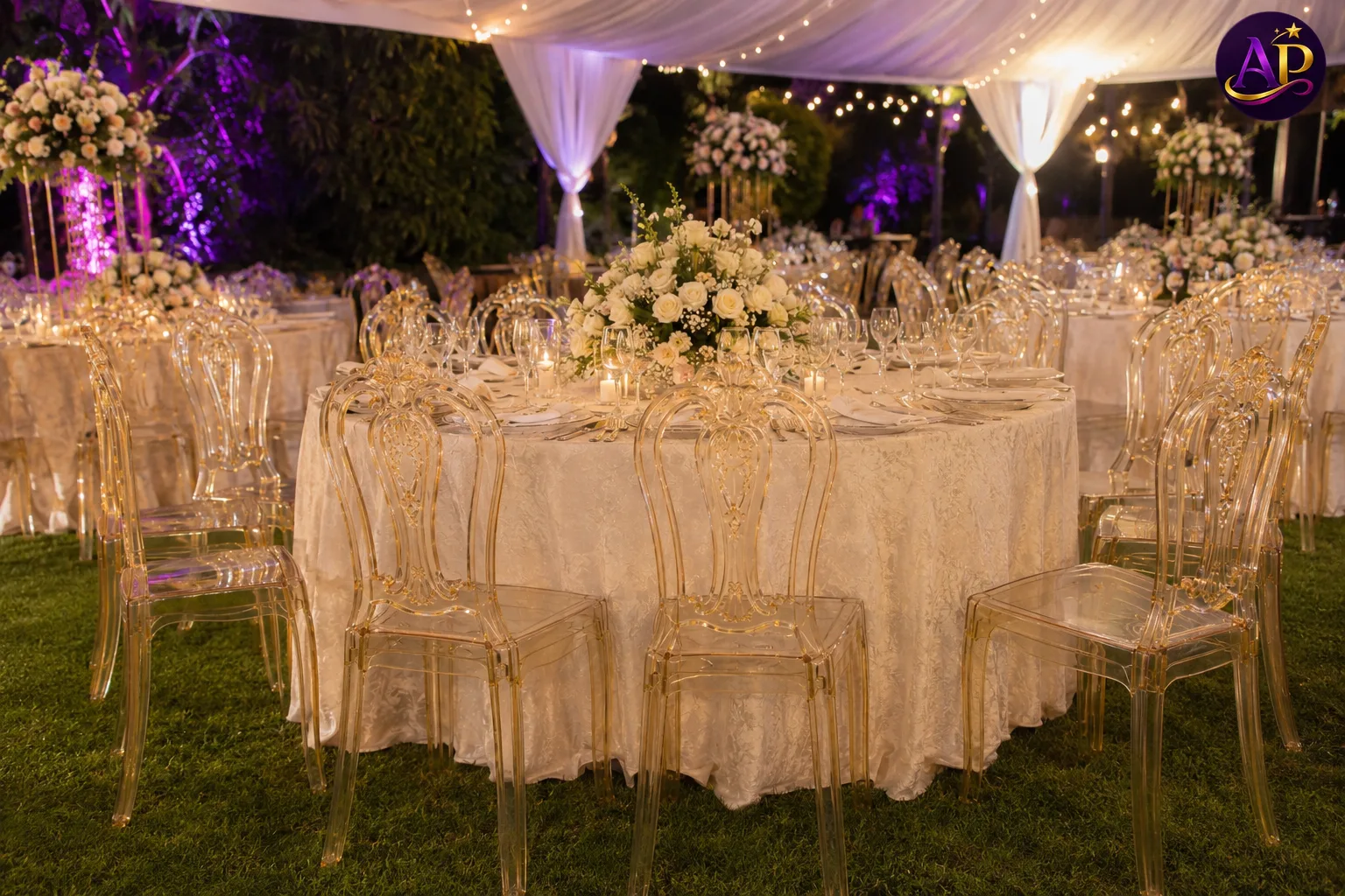 Gold Ghost Chair hire for elegant wedding receptions and premium events across Nairobi