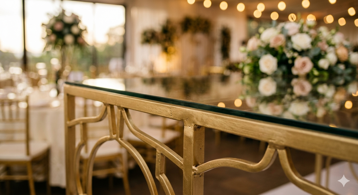 Gold Glass Bridal High Table