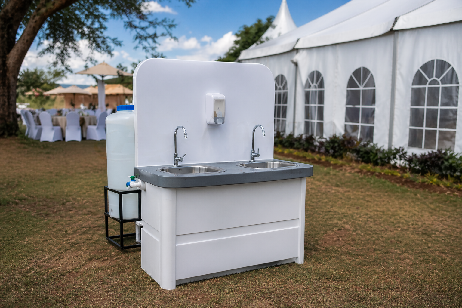 Hand washing station by Amazing Theme Party Planners Nairobi event hygiene setup
