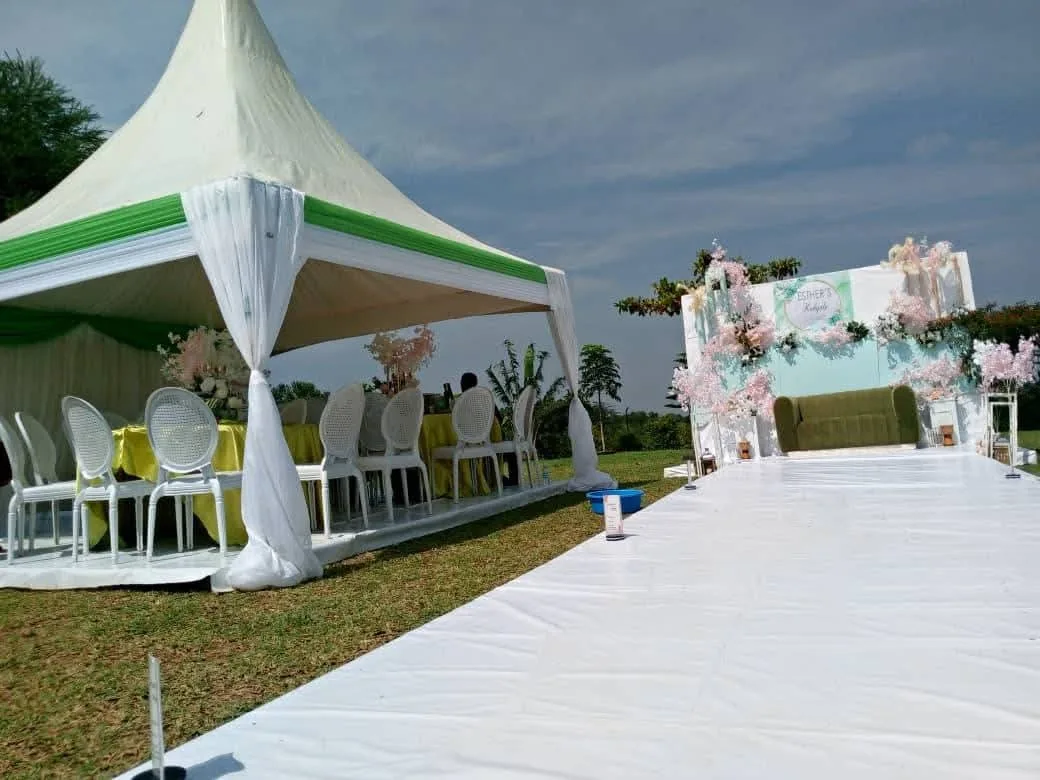High Peak Draped Tent 6×12m for hire in Nairobi — Amazing Theme Party Planners