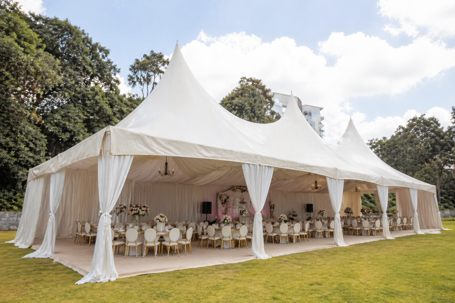 6x12m high peak tent by Amazing Theme Party Planners Nairobi event setup