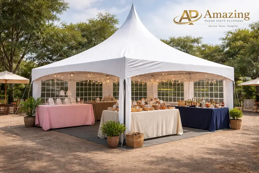High Peak Tent 6×6m for hire in Nairobi — Amazing Theme Party Planners